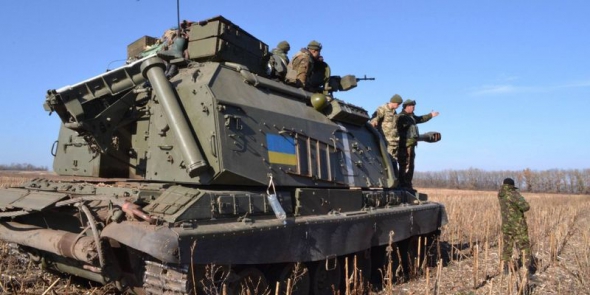 Наши военные вблизи Дебальцево