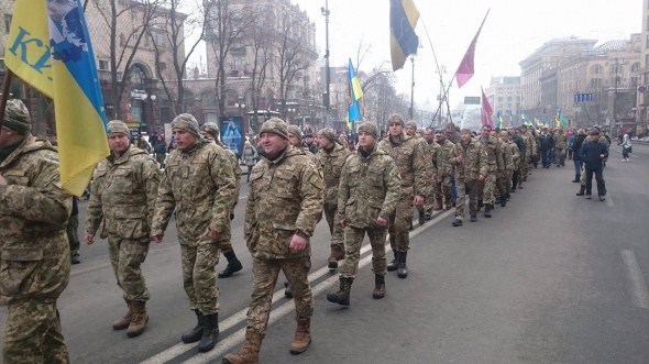 Вшанування оборонців Дебальцевого на Хрещатику