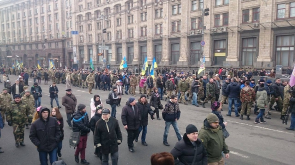 Вшанування оборонців Дебальцевого на Хрещатику