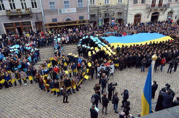 Во Львове отметили 152-ю годовщину исполнения Государственного гимна Украины