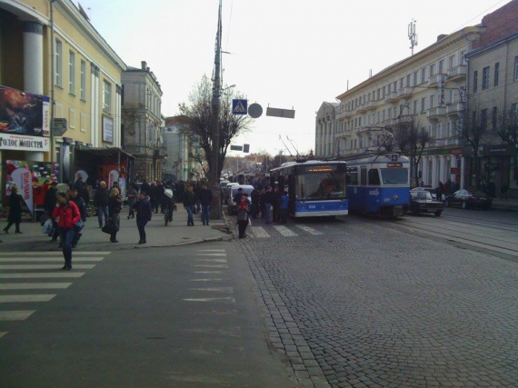 В Виннице перекрили центральную улицу Соборная