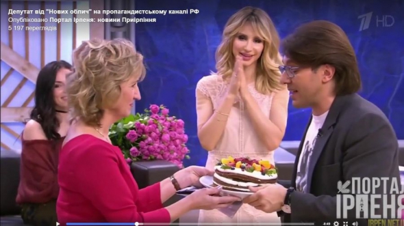 Наталія Лобода спекла для програми торт та отримала квіти від співака Миколи Баскова  