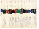 Эскизы французского модельера Ив Сен-Лорана. Коллекция 1971 The Scandal Collection.