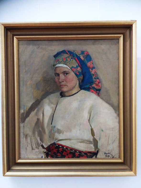 "Автопортрет в українському костюмі", 1946 р.