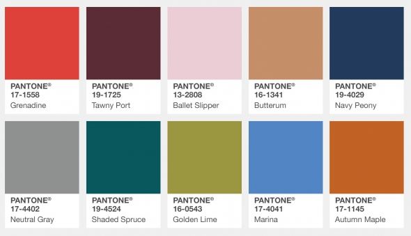 Експерти з інституту кольору Pantone назвали трендові відтінки осені-2017