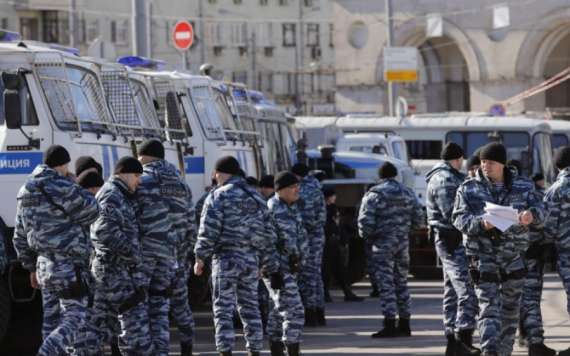 Российские силовики готовятся к разгону протестов утром