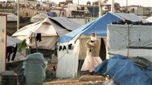 Езидка в лагере беженцев в Иракском Курдистане