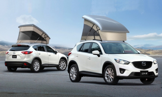 Mazda CX-5 с палаткой на крыше