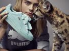 Делевинь представила новую весеннюю коллекцию одежды бренда Puma с котенком пумы