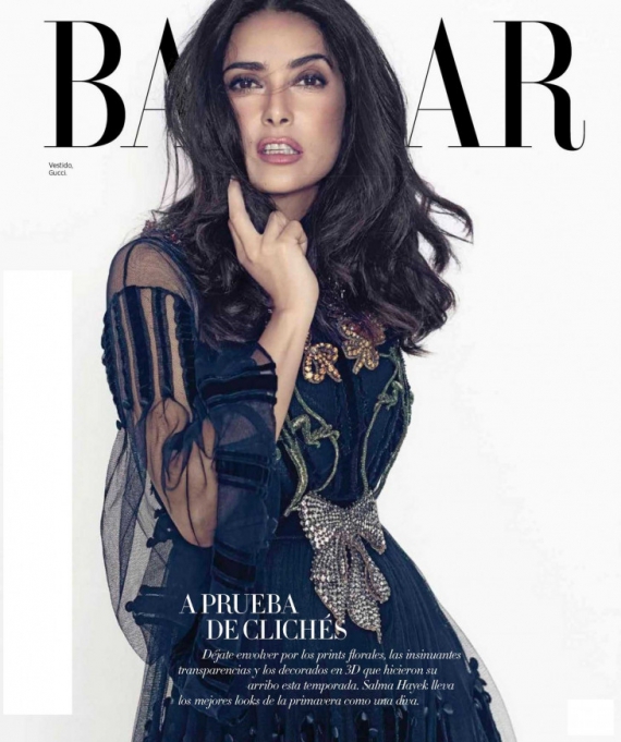 Сальма Хайек снялась в фотосеии для мексикаснького глянца Harper's Bazaar
