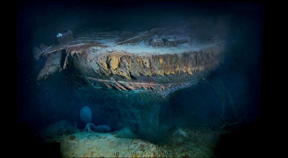 Панорама "Титаника" на дне океана