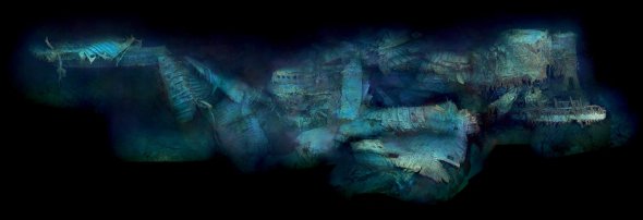 Панорама "Титаника" на дне океана