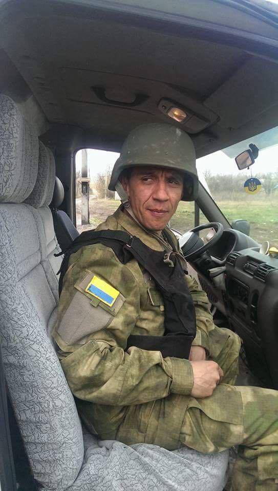 Український боєць Олександр Жамойдо (він же - Барак Обама)