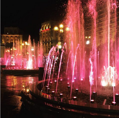 У центрі столиці запустили фонтани