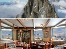 Французский ресторан на горе Эгюий-дю-Миди на высоте 3842 метров