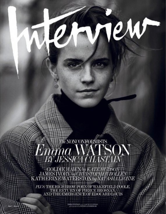 Эмма Уотсон снялась в черно-белой фотосессии для глянца Interview Magazine