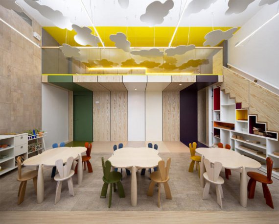 Инновационный проект интерьера детского сада разработан и реализован в Киеве
