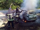 Легковий автомобіль Toyota вдарився в стовп та загорівся, водій згорів у авто 