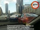 На бульваре Леси Украинкиу Киеве в ДТП попал автомобиль Rolls-Royce священника Киево-Печерской лавры