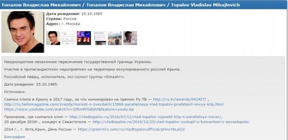 Екс-соліст групи Smash неодноразово незаконно перетинав український кордон