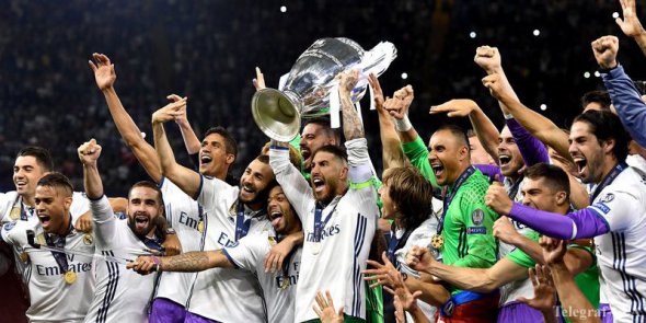 Гравці “Реала” святкують перемогу у Лізі чемпіонів-2016/2017