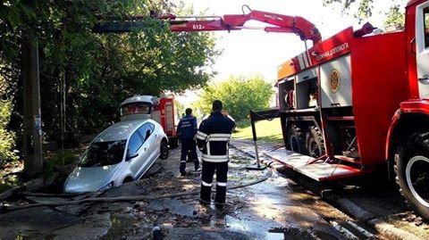 Прорив труби в Солом'янському районі Києва