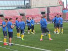 Тренировка сборной Украины перед матчем против Финляндии на стадионе "Ратина"