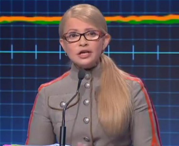 Лідер "Батьківщини" Юлія Тимошенко з'явилася в телеефірі "Свободи слова" в стилі "мілітарі"