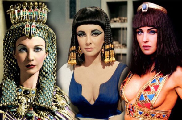 Вів'є Лі, Елізабет Тейлор і Моніка Белуччі в ролі Клеопатри - цариці елліністичного Єгипту