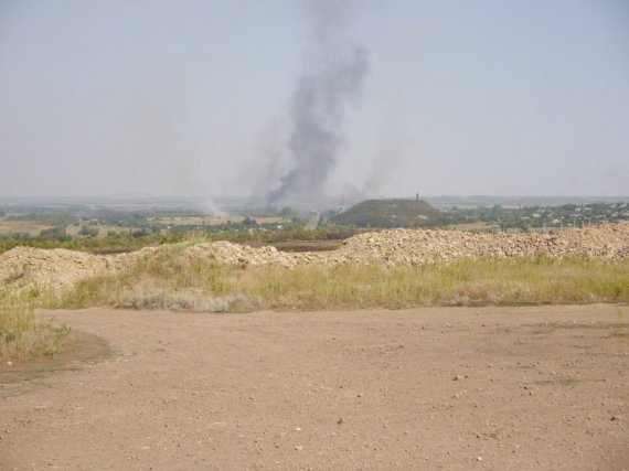 Фото обстрілу села на Донбасі російськими "казаками"