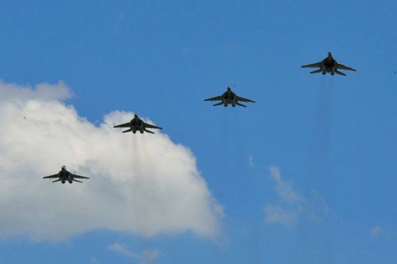 На франковском военном аэродроме впервые за последние годы в небо взлетело звено истребителей МиГ-29