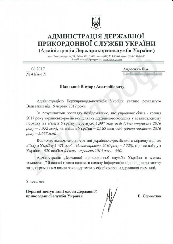 З січня по травень поточного року було відмовлено у в'їзді в Україну з боку РФ 1471 людині