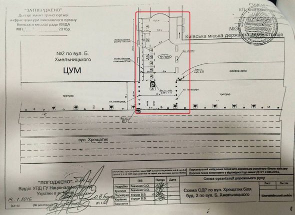 На Крещатике уничтожили парковку для людей с особыми требованиями