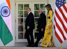 Меланія Трамп з чоловіком Дональдом на офіційній зустрічі з прем'єр міністром Індії