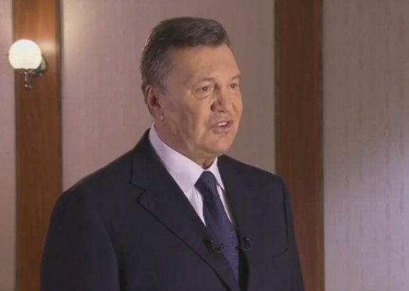 Виктор Янукович в эфире с одного из российских телеканалов 5 июля.