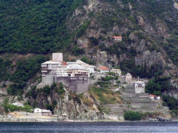 Монастырь Дионисиат, на Святой Горе в Гецко Афони.Його главный собор назван в честь Рождества Иоана Предтечи