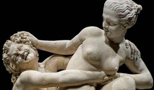 Нимфа и сатир Британский музей, 2-й век н.э.