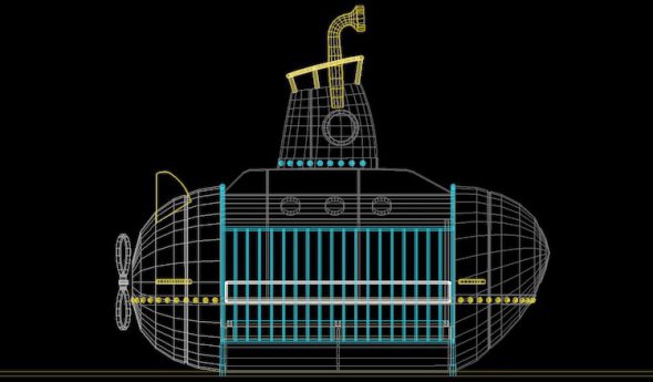Детская кроватка в виде подводной лодки