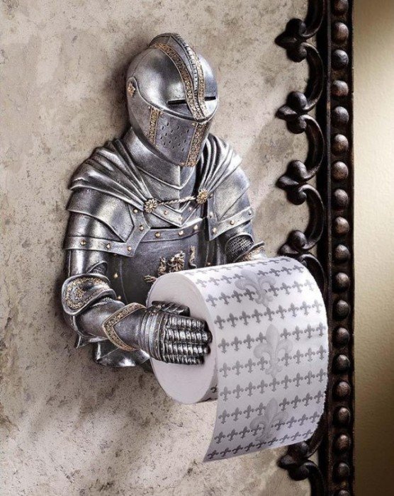 Яркая деталь интерьера: 15 необычных держателей туалетной бумаги