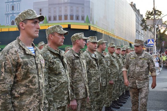 Подготовка ветеранов АТО к параду