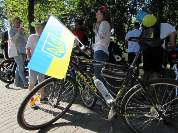 Патриотический велопробег "Я люблю Украину!" в Полтаве