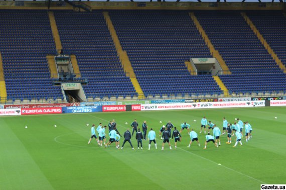 Тренировка сборной Турции на стадионе "Металлист"