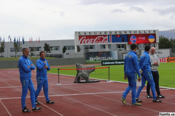 Сборная Украины провела тренировку перед матчем в Исландии