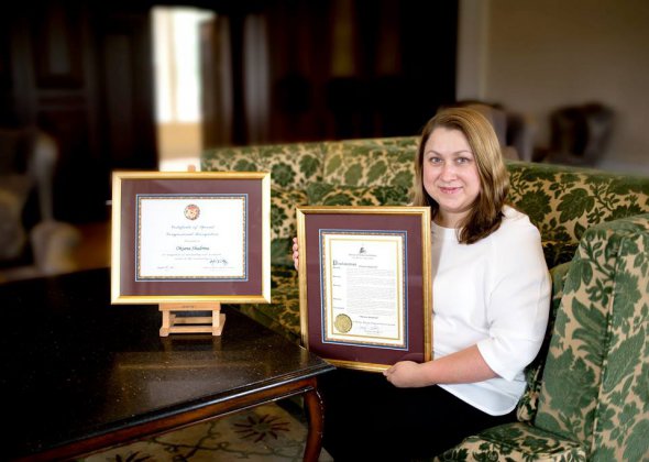 Оксана Шадрина, которая живет и работает в Ирландии, получила награду конгресса США