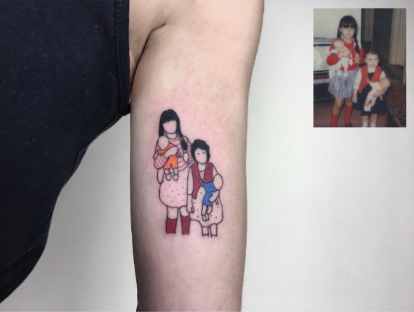 Татуювання за мотивами родинних фото