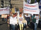Украинские медики вышли на протест в столице