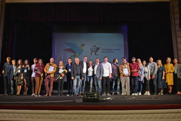 Переможці і організатори фестивалю "Громадський проектор"