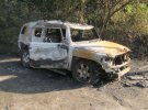 На окраине Волчанский ночью неизвестные обстреляли джип toyota FJ Cruiser С гранатомета