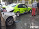 В Киеве произошло ДТП между такси Uber марки Skoda и BMW