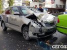 В Киеве произошло ДТП между такси Uber марки Skoda и BMW